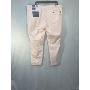St John's Bay Temp Flex Chino Pants Slim Stretch Mens 42x30 Light Pink  NEW